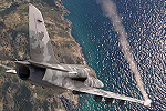 Coming In Fast! :: A fixed-wing aircraft dives down towards the Aegean Sea
