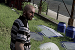 Joe and Craymer at Highland Park Heliport :: Patch 1.03 adds more variation to the animations in the player's heliport